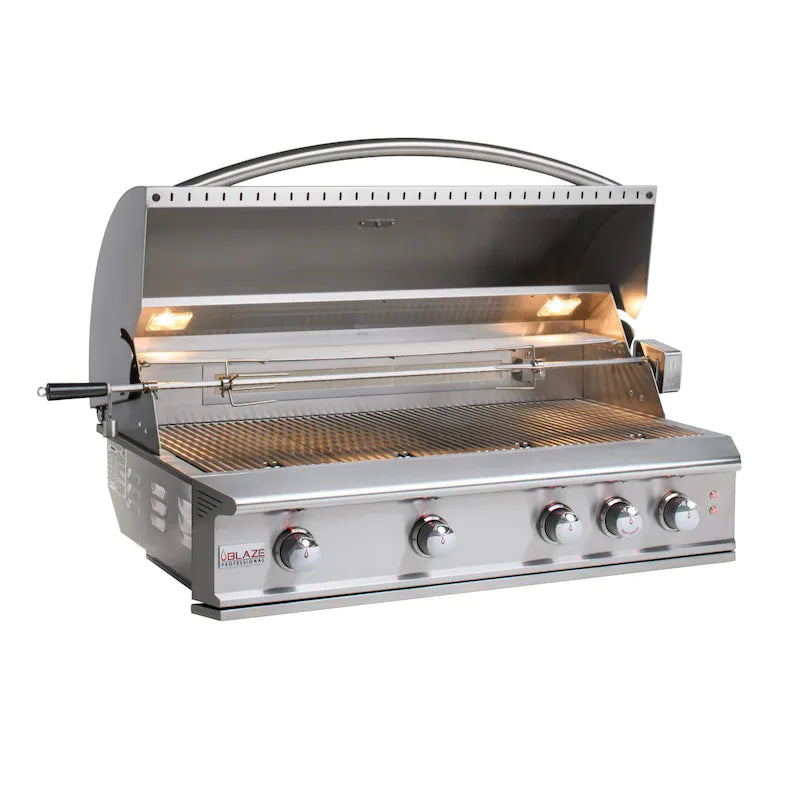Blaze Professional LUX 44-Inch 4-Burner Built-In Grill With Rear Infrared Burner - BLZ-4PRO-LP/NG