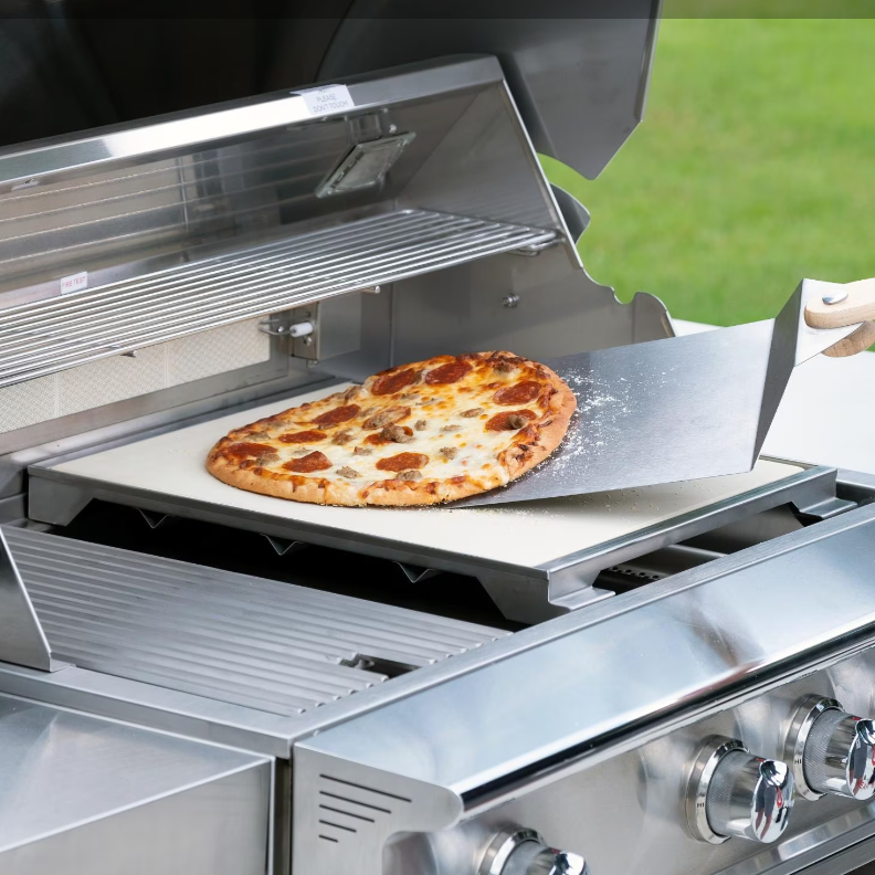 Blaze Professional LUX 15-Inch Ceramic Pizza Stone With Stainless Steel Tray - BLZ-PRO-PZST-2