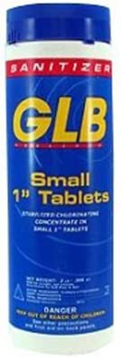 GLB 1-Inch Chlorine Sanitizing Tablets, 2-Pound 71250A - Poolstoreconnect