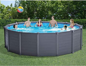 18ft x 52in Above Ground Swimming Pool Set w/Sand Filter Pump & Ladder - Poolstoreconnect