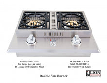 Load image into Gallery viewer, Lion Premium Grills Double Side Burner Liquid Propane (L1707) - Poolstoreconnect
