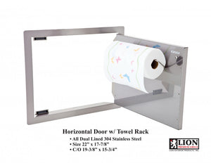 Lion Premium Grills Horizontal Doors with Towel Rack (L2219)