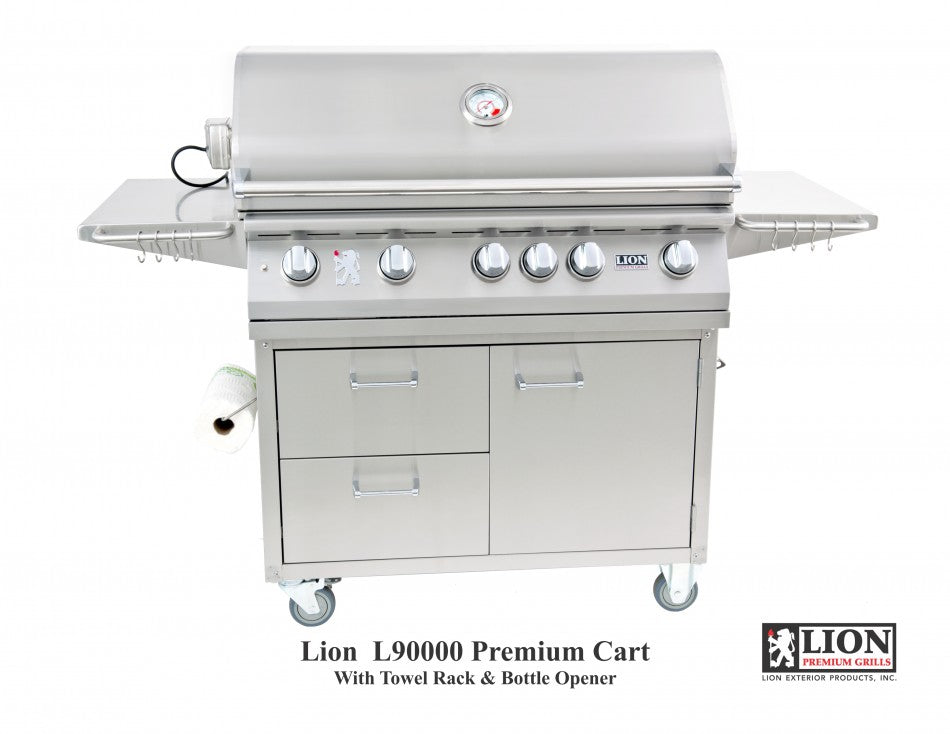 Lion L90000 40" Premium Grill w/ Cart (90814LP/90823NG+53861CART) - Poolstoreconnect
