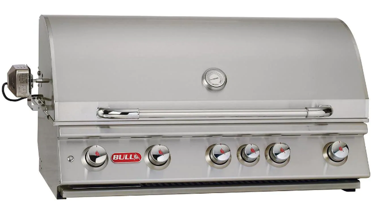 Bull Brahma 38-Inch 5-Burner Built-In Liquid Propane Gas Grill With Rotisserie - 57568 - Poolstoreconnect