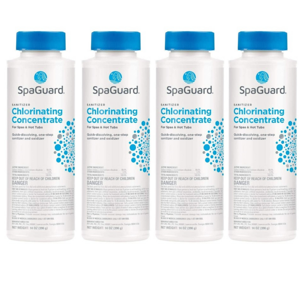 SpaGuard Chlorinating Concentrate 14oz (4 PACK) - Poolstoreconnect