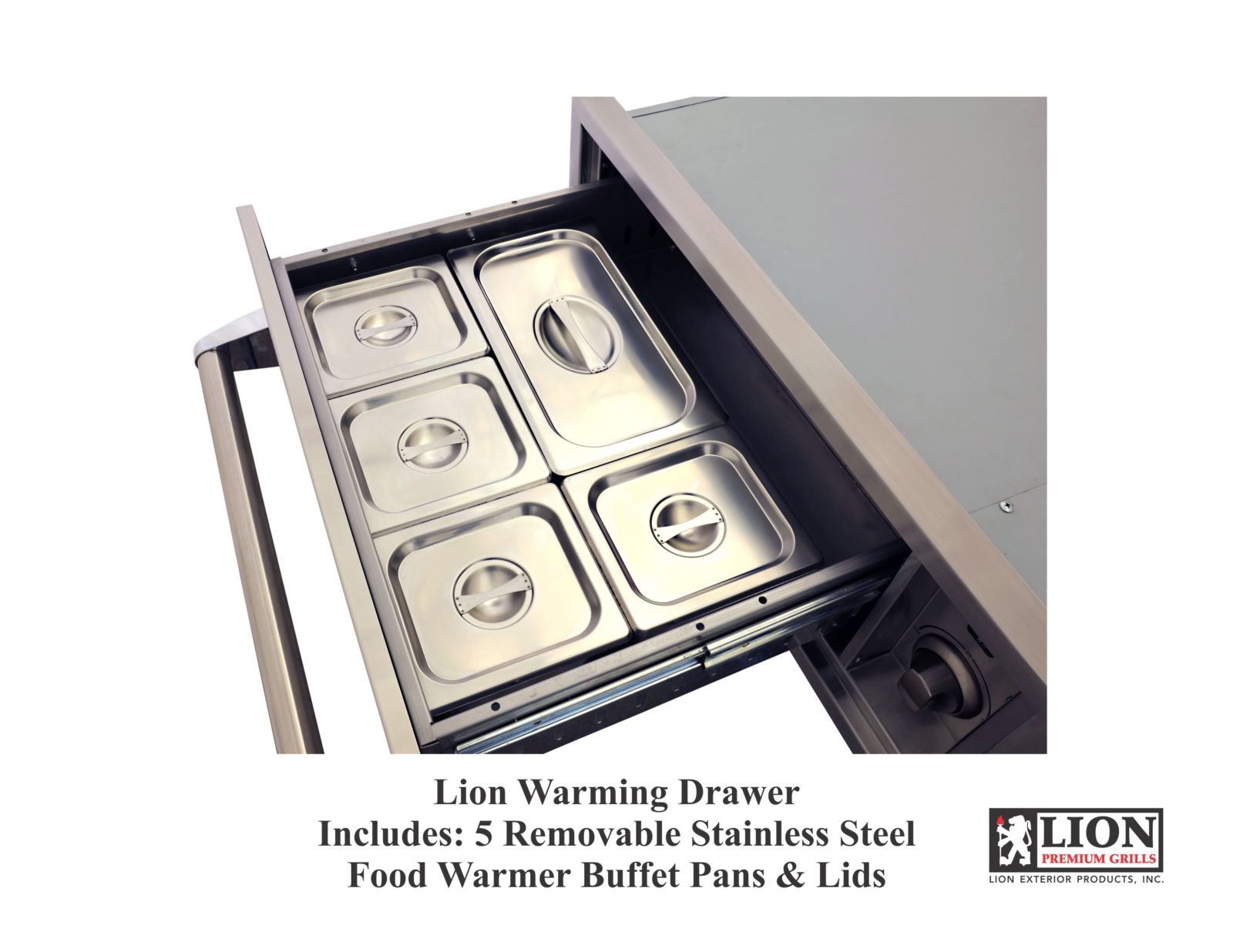 Lion Premium Grills Warming Drawer (WD256103) - Poolstoreconnect
